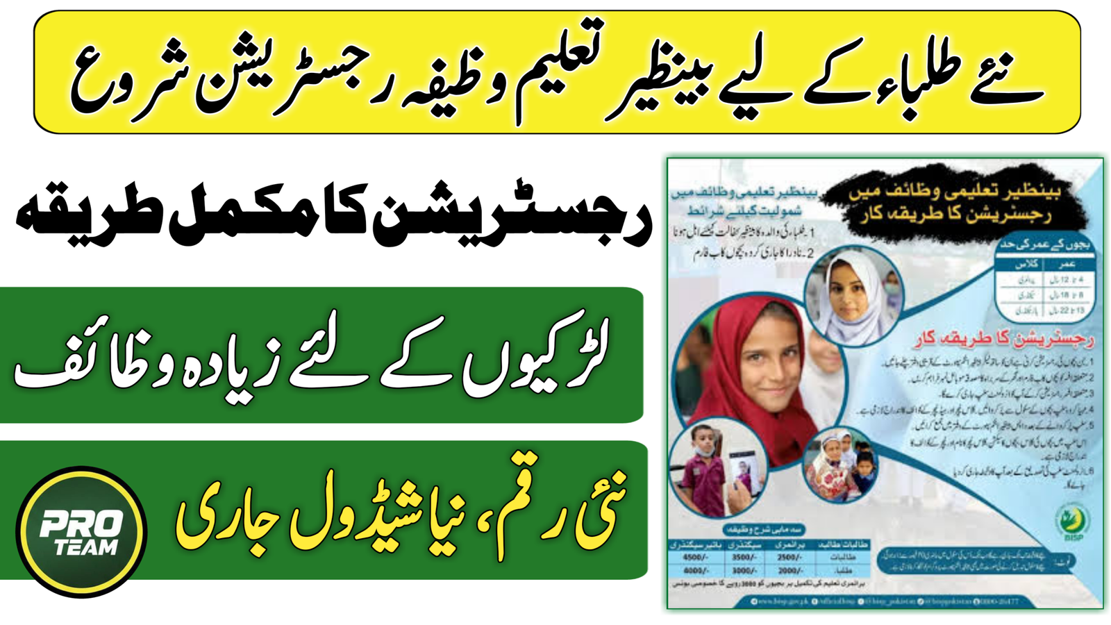 Benazir Taleemi Wazaif Registration